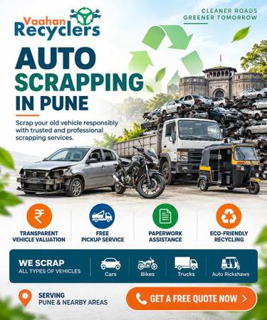 Auto Scrapping Services in Pune | Vaahan Recyclers 1
