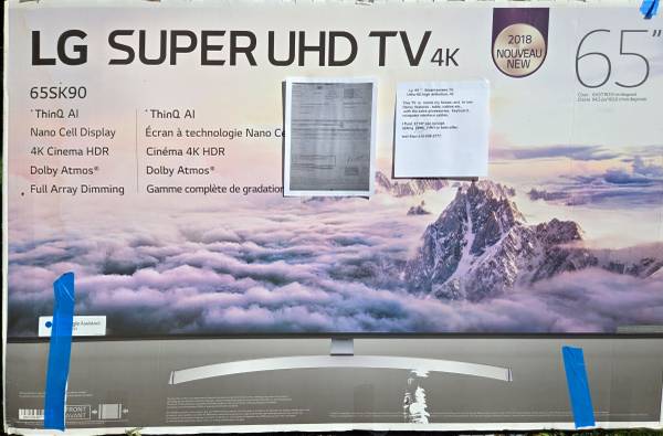 big montitor, 65 inch, 4k, LG, TV 1