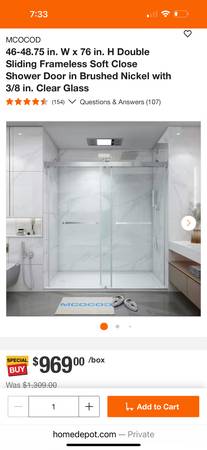 Sliding shower door 1