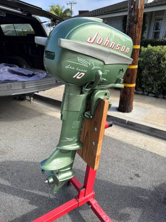 Restored 1954 Johnson 10hp outboard 1