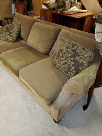 Brown Triple Cushion Sofa 1