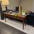 Ethan Allen Solid Wood Sofa Table / Console Table w/ Glass Top 3 thumbnail