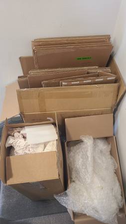 Free Moving Boxes, packing paper, and bubble wrap 1