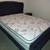 Velvet Black Queen Bedroom Set w/ 2 Nightstands and 1 small dresser 7 thumbnail