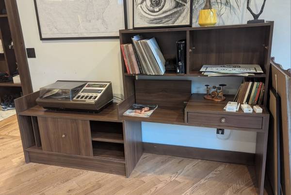 Vintage Modular Desk and Bookshelf - 1970s 1
