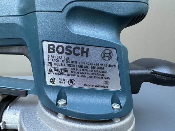 Bosch 3725 DVS Random Orbit 5" Sander / Polisher - $140 (Mill Creek)63470982494081124