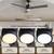 Ceiling Fan with Light Remote: 52 inch Modern Bedroom Fans with Dimmab 4 thumbnail