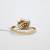 14k Yellow Gold Pearl Ring w/Clear Stones(Size 6 1/4) 5 thumbnail