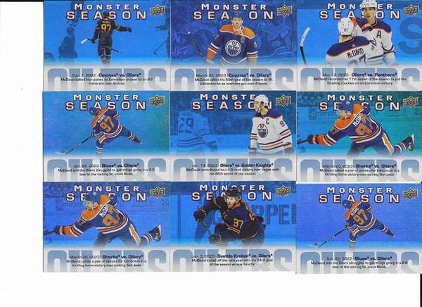 2023/24 Upper Deck Hockey Insert cards and More 1