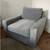 Restoration Hardware Swivel Armchair in Vintage Velvet Gray 2 thumbnail