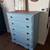 Vintage Solid Wood Chest of Drawers / Dresser Light Blue 2 thumbnail