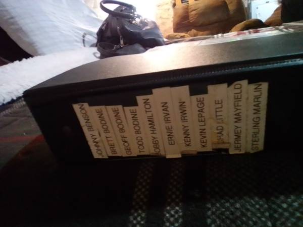 5 black binders completely full of Nascar Trading cards 1