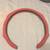 Red leather suede steering wheel cover 1 thumbnail