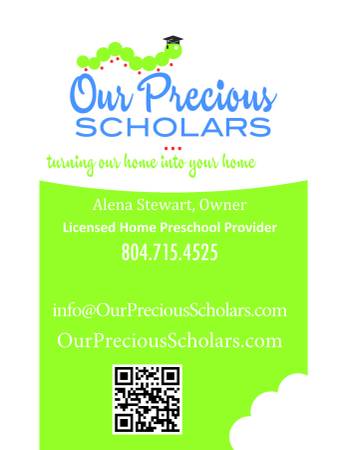 Guardería autorizada Chesterfield Home Preschool - Inscripciones de otoño ahora abiertas (Chesterfield/Chester)63348365966339121