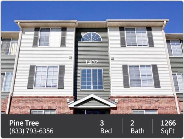 $1,642 / 3br - 1266ft2 - Ready to lease! Beautifully designed 3 bed 2 bath apartment (Omaha)63681695601665122