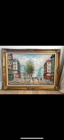 Painting with a frame from France large 1