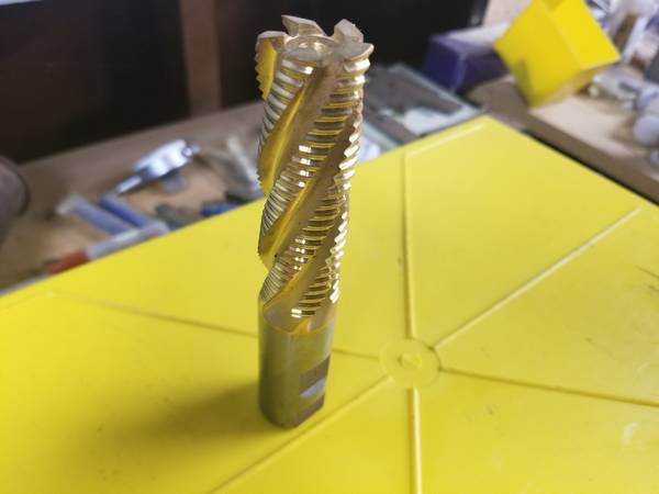 Strasmann 1" dia. Tin Coated Endmill 1