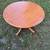 Vintage maple finish round pedestal dining table 3 thumbnail