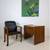 Danish Modern Black Leather & Teak Desk Chair by Benny Linden 1 thumbnail