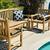 Gorgeous Teak Seating Set, Bench 2 Chairs and a Side Table 4 thumbnail