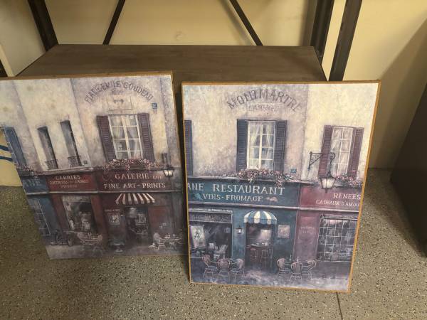 French painting with rustic frame 1