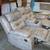 Light Brown Reclining Love Seat with Console 5 thumbnail