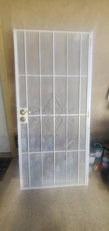 Security Screen Door White 1