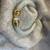 Jade Bangle Bracelet with Rope Motif Texture and Peridot Stone Accents 7 thumbnail