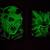 R MARINO  vintage 90s 3D GLOW IN THE DARK  wall heads 17 thumbnail