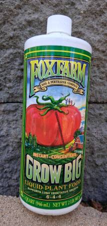 New unopened 2 lb, 1 quart sealed Foxfarm Grow Big Liquid Plant Food F 1