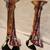 1995 10 3/4" tall Memphis style ceramic candlesticks, signed 2 thumbnail
