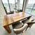 Modern Wood Dining Table & 4 Upholstered Chairs Set - Excellent Condition 2 thumbnail