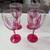 Designer "Joy" hand painted wine glasses 4 thumbnail