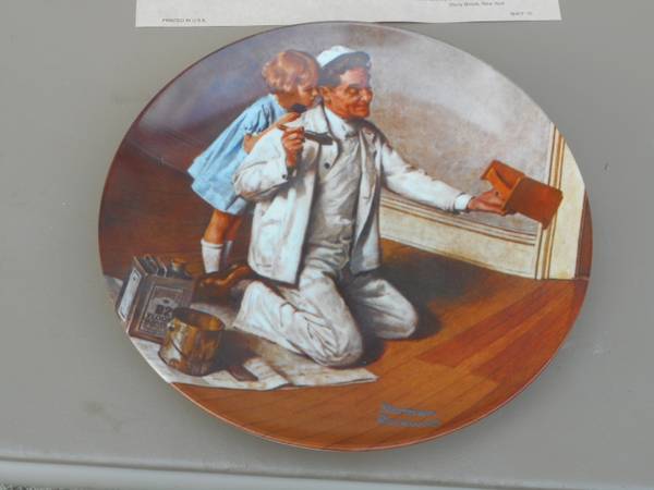 Norman Rockwell Classic Plate named "The Painter" by Knowles 1