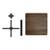 4- New 36" Walnut Square Conference Table w/Black Metal X Base Reg$245 2 thumbnail