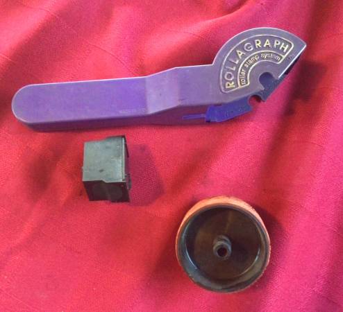 Unique Rollagraph Self Inking Rolling Rubber Stamp 1