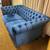 2020 Ember Interiors Aaniya Velvet Chesterfield Loveseat Sofa, Navy Blue. Free t 3 thumbnail