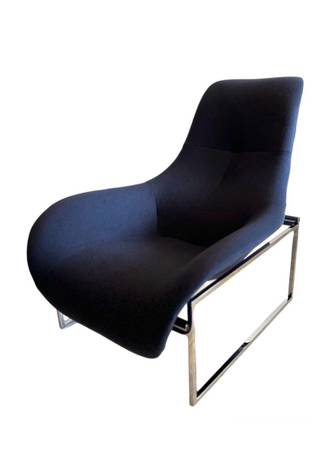 Contemporary B&B Italia Mart Merino Wool Fabric Lounge Arm chair 1