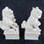 Vintage Blanc de Chine Porcelain Temple Guardian Foo Dog Statues 5 thumbnail