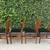 UK Import MCM  Teak Dining Chairs - Black Seats - Set of 4 4 thumbnail