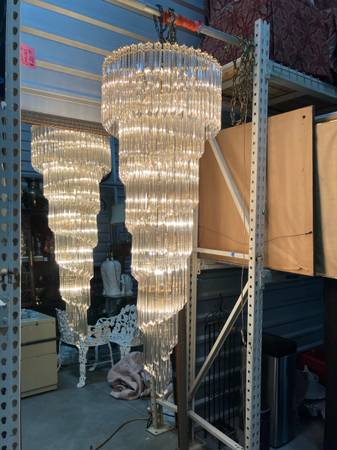 Venini Quadreidri Spiral Crystal Chandelier 1