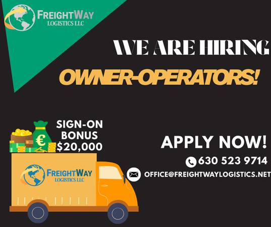 Owner Operator - SIGN IN BONUS $20,000- GROSS $7,500-$11,000 1