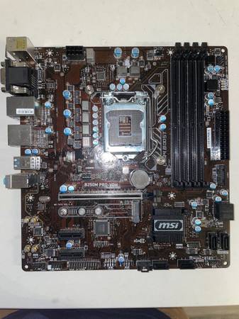 Used MSI intel computer motherboard B250M PRO-V LGA 1151 socket,DDR4,m 1