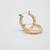 14K Yellow Gold Cut Hoop Earrings 4 thumbnail