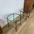 Vintage Hollywood Regency Style Brass and Glass Top End Table 2 thumbnail