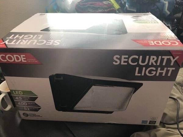 Code Security Light LED 52 Watt Black 5200 Lumens New! 1