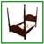 Queen Size Vintage British Four Poster Bed Frame 1 thumbnail