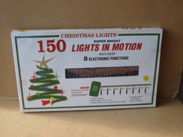 NEW SET OF 150 LIGHTS IN MOTION CHRISTMAS LIGHTS 1