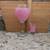 Set Of 2 Glasses, Goblet & Shot Glass, Pink Glitter 1 thumbnail