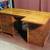 Used Small Desk With Classic Wood Finish And Overhang 2 thumbnail